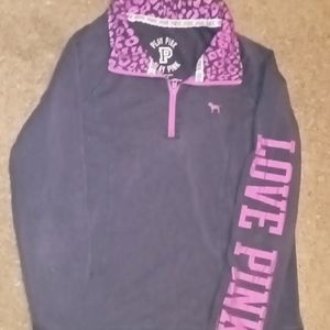 PINK by Victoria's secret active long sleeve half zip jacket Sz S small